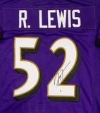 Ray Lewis Autographed Purple Pro Style Jersey - Beckett W Auth *2