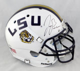 Joe Burrow Autographed LSU Tigers F/S White Schutt Authentic Helmet w/Insc - Beckett Auth