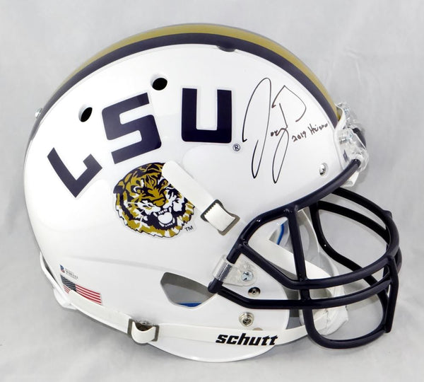 Joe Burrow LSU autographed helmets , footballs , photos