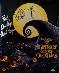 Chris Sarandon/Ken Page Signed 16x20 Nightmare Before Christmas Photo- Beckett Auth *Silver/Blue