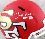 Jerry Rice #80 Autographed San Francisco 49ers F/S AMP Speed Helmet- Beckett Auth *White