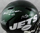 Sack Exchange Autographed New York Jets F/S Speed Helmet - JSA W Auth *White