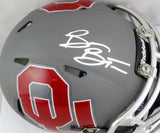 Brian Bosworth Autographed OU Sooners AMP Speed Mini Helmet - Beckett Auth *White