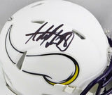 Adrian Peterson Autographed Minn Vikings Flat White Mini Helmet - Beckett Auth *Black