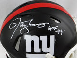 Lawrence Taylor Autographed NY Giants Flat Black Mini Helmet w/HOF - JSA W Auth *Black