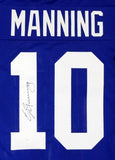 Eli Manning Autographed Blue Pro Style Jersey- JSA Authenticated
