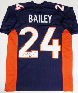 Champ Bailey Autographed Blue Pro Style Jersey w/ HOF - Beckett Auth *Bottom 2