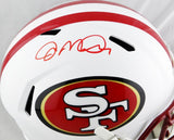 Joe Montana Autographed San Francisco 49ers F/S Flat White Speed Helmet- Beckett Auth *Red