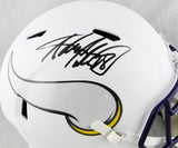 Adrian Peterson Signed Minn Vikings F/S Flat White Speed Helmet- Beckett Auth *Black