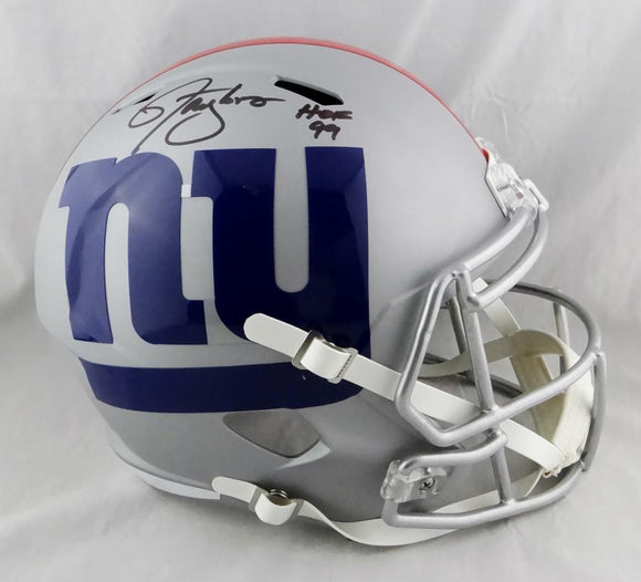 Lawrence Taylor Autographed New York Giants F/S AMP Speed Helmet w/ HOF - JSA W Auth *Black
