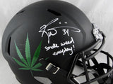 Ricky Williams Autographed Blackout Full Size Helmet W/ SWED- JSA W Auth *White