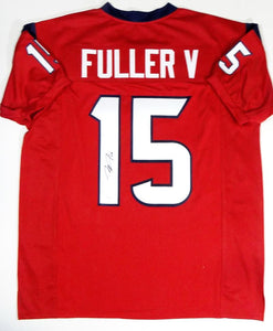 Will Fuller V Autographed Red Pro Style Jersey- JSA Witnessed Authenticated *1