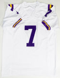 Leonard Fournette Autographed White College Style Jersey- JSA W Authenticated Image 3