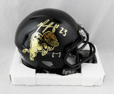 Phillip Lindsay Signed Colorado Chrome Buffalo Mini Helmet- JSA W Auth *Gold