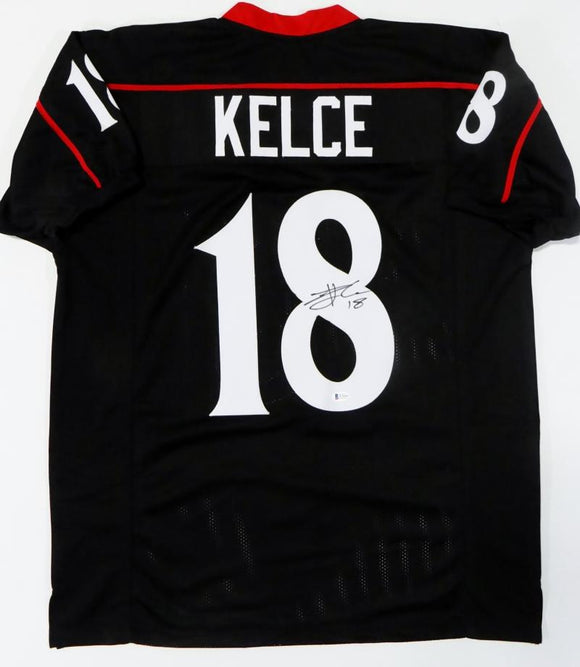 Travis Kelce Autographed Black College Style Jersey - Beckett Auth