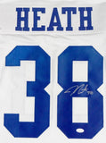 Jeff Heath Autographed White Pro Style Jersey - JSA Auth *8