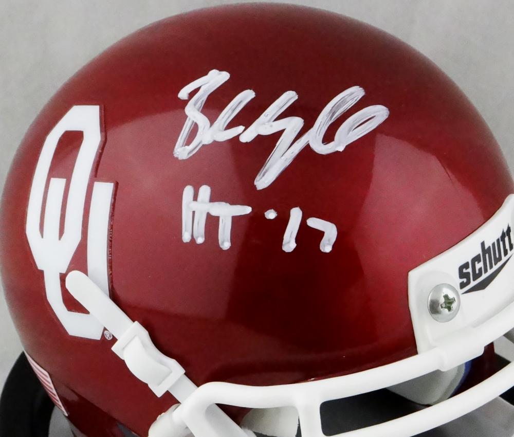 : Baker Mayfield Autographed Oklahoma Sooners F/S AMP Helmet w/HT  - Beckett W Auth White : Collectibles & Fine Art