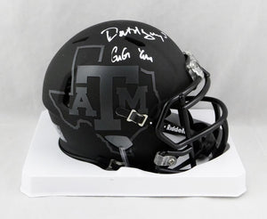 Dat Nguyen Autographed Texas A&M Black Speed Riddell Mini Helmet w/Gig Em- Jersey Source Auth