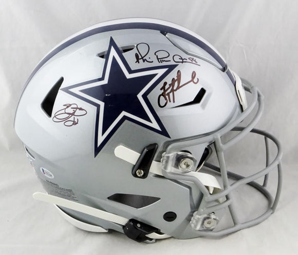 Aikman/Irvin/Smith Autographed Dallas Cowboys F/S SpeedFlex Authentic Helmet- Beckett Auth