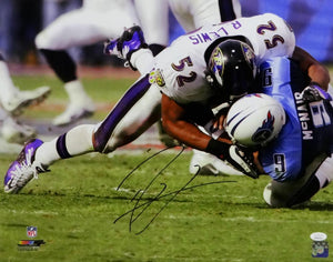 Ray Lewis Autographed Baltimore Ravens 16x20 Photo- JSA W Auth *Black