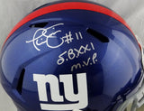 Phil Simms Autographed New York Giants Full Size Speed Helmet- JSA W Auth *Silver
