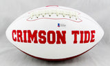 Calvin Ridley Autographed Alabama Crimson Tide Logo Football - Beckett Auth *Black