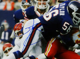 Lawrence Taylor Autographed NY Giants 16x20 Tackling Vs Chiefs Photo - JSA W Auth *Blue