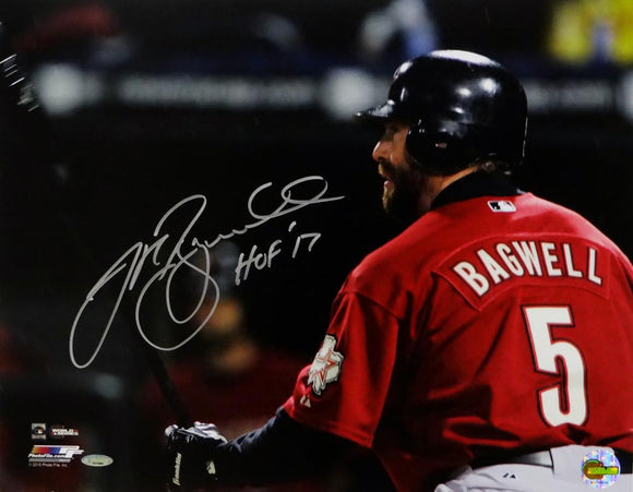 Jeff Bagwell Autographed Astros 16x20 Close Up Batting PF Photo - Tristar Auth *Silver