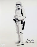 Syd Wragg Autographed Sideways Full Body 11x14 Photo w/ Stormtrooper - JSA Auth *Black