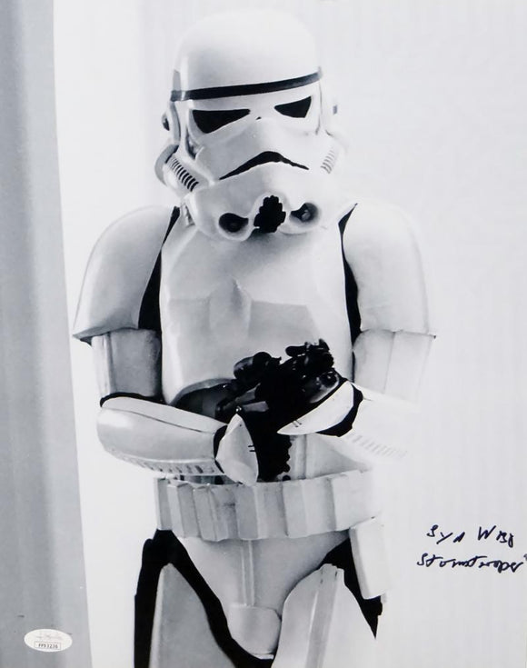 Syd Wragg Autographed 11x14 Photo From Movie w/ Stormtrooper - JSA Auth *Black