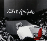 Bob Knight Phil Bova Signed 16x20 Red Chair Photo w/ Big Ten Beckett Auth *White