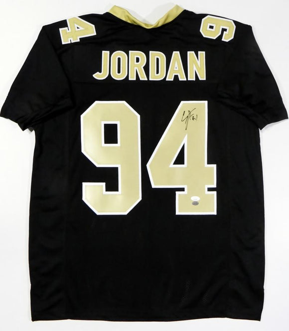 Cameron Jordan Autographed Black Pro Style Jersey - JSA  Auth *4