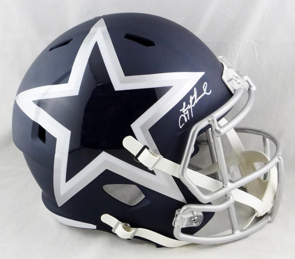 Troy Aikman Autographed Hand Signed Riddell Dallas Cowboys LUNAR