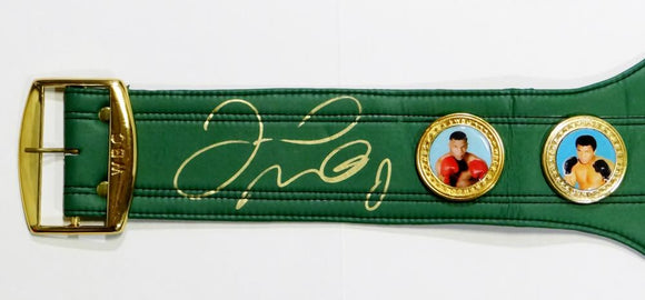 Floyd Mayweather Autographed Green WBC Boxing Belt - Beckett Auth *Gold