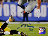 Evan Engram Autographed New York Giants 8x10 Dive PF Photo- JSA W Auth *Blue