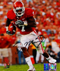 DeMarco Murray Signed 8x10 Oklahoma Sooners Running Photo- JSA Witness Auth *blk