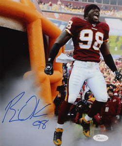 Brian Orakpo Autographed Redskins 8x10 Yelling Photo- JSA W Authenticated