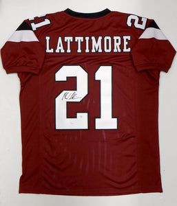 Marcus Lattimore Autographed College Style Maroon Jersey- JSA Witnessed Auth