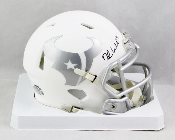 Deshaun Watson Autographed Houston Texans Ice Mini Helmet- JSA Auth *FrontSide