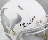 Deshaun Watson Autographed Houston Texans Ice Mini Helmet- JSA Auth *FrontSide