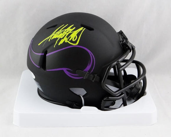 Adrian Peterson Autographed Minnesota Vikings Eclipse Mini Helmet - Beckett W Auth *Yellow