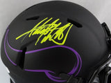 Adrian Peterson Autographed Minnesota Vikings Eclipse Mini Helmet - Beckett W Auth *Yellow