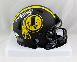 Adrian Peterson Autographed Washington Redskins Eclipse Speed Mini Helmet - Beckett W Auth *White