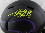 Adrian Peterson Autographed Minnesota Vikings F/S Eclipse Speed Helmet - Beckett W Auth *Yellow