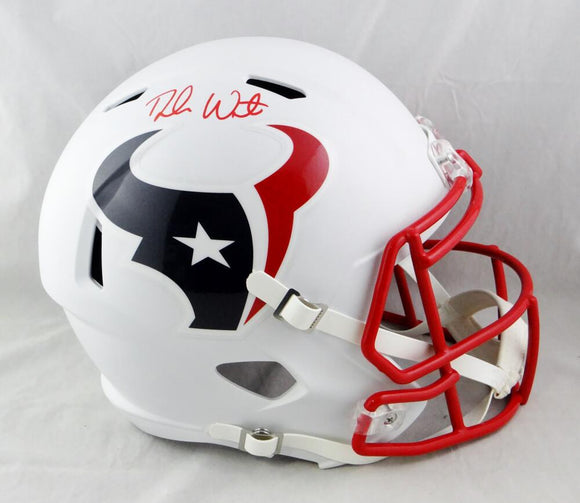 Deshaun Watson Autographed Houston Texans F/S Flat White Speed Helmet - JSA W Auth *Top Image 1