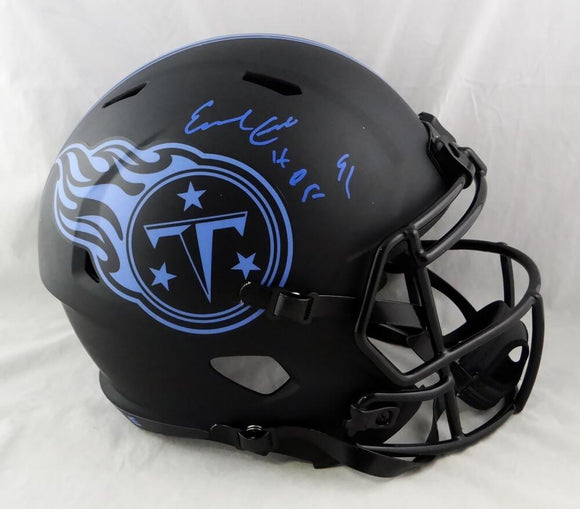 Earl Campbell Autographed Tennessee Titans F/S Eclipse Speed Helmet w/ HOF - JSA W Auth *Blue