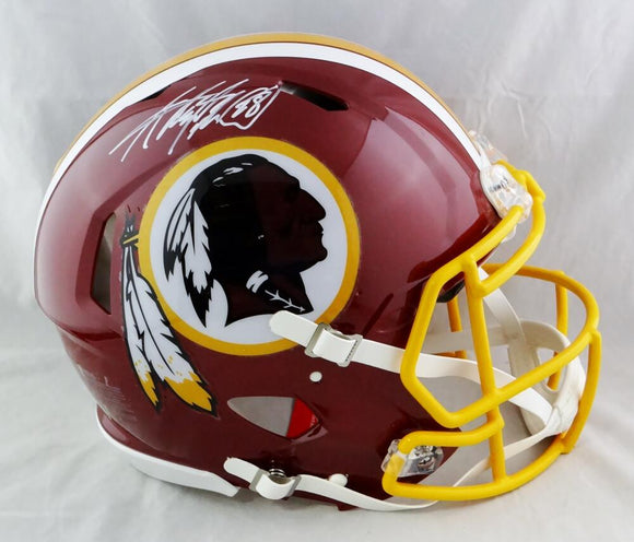 Adrian Peterson Autographed Washington Redskins F/S Speed Authentic Helmet - Beckett Auth *White