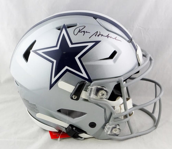 Roger Staubach Autographed Dallas Cowboys F/S SpeedFlex Authentic Helmet- Beckett Auth *Black