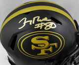 Jerry Rice Autographed San Francisco 49ers Eclipse Mini Helmet - Beckett W Auth *Gold
