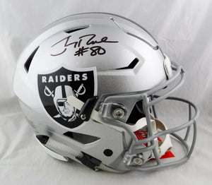 Jerry Rice Autographed Oakland Raiders Full Size SpeedFlex Helmet- Beckett Auth *Black
